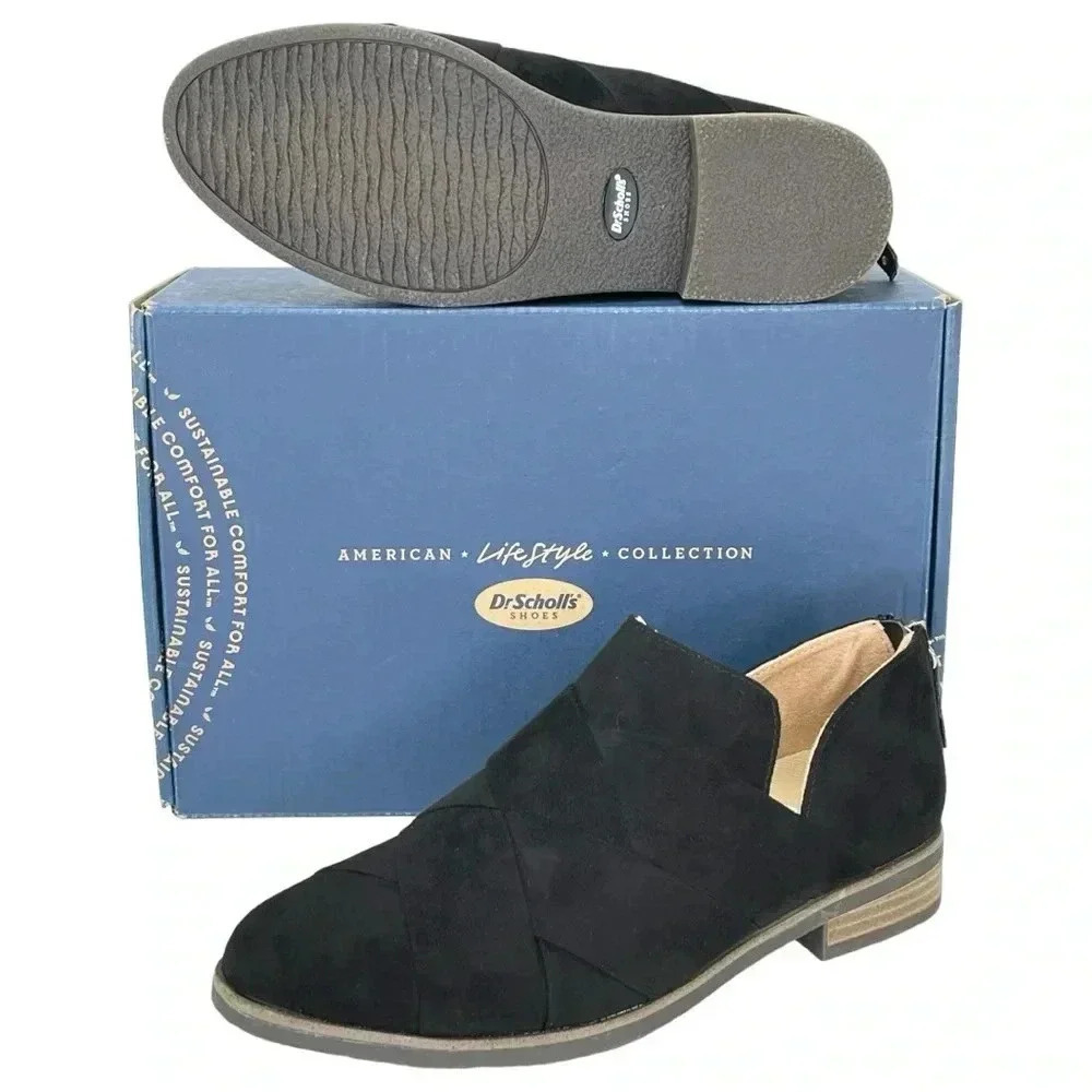 Dr. Scholl’s Always Band Black Faux Suede Womens Loafers Size 6.5M - Picture 11 of 14